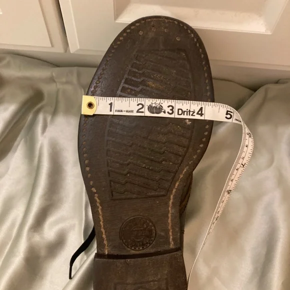 RARE Vintage Black Hy-test Steel Toe Metatarsal Safety Ankle Shoes Boots 1960s - Picture 12 of 12